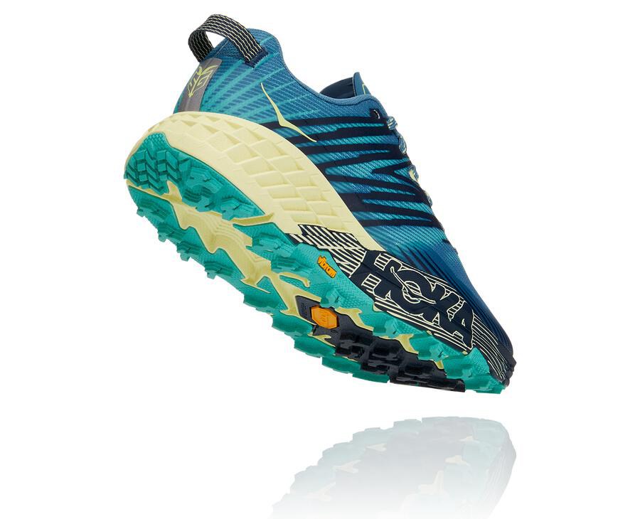 Hoka Australia One One Speedgoat 4 - Womens Trail Shoes Blue - WGBXN-8621